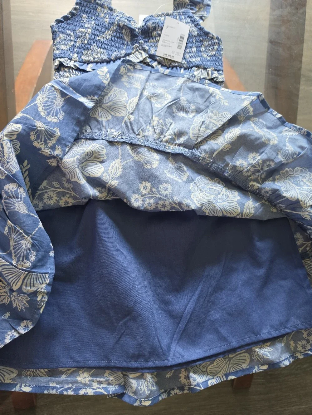 Gymboree Blue Floral Smocked Sundress
